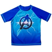 Marvel Avengers Toddler Boys Rash Guard Swim Shirt Toddler to Big Kid